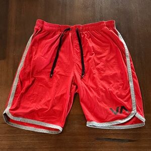 RVCA XL Men's Red Athletic Shorts